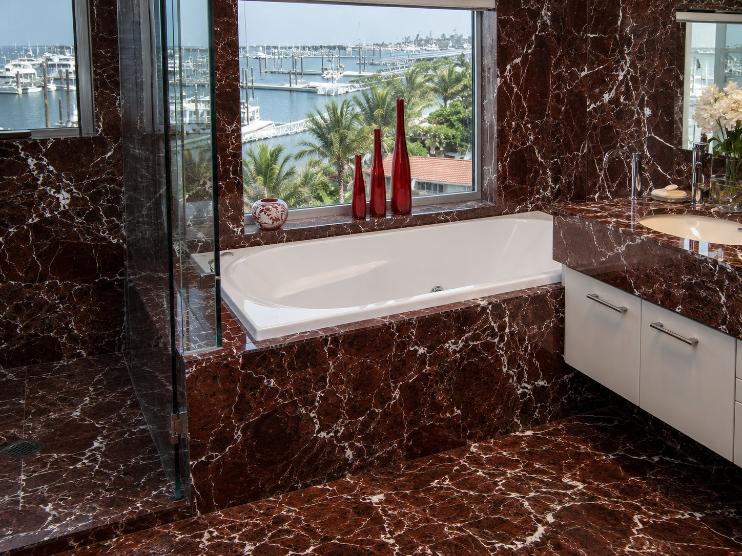 Elazig Visne Kirmizi Marble used in countertops