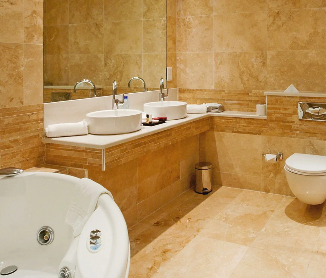 Golden Travertine flooring application