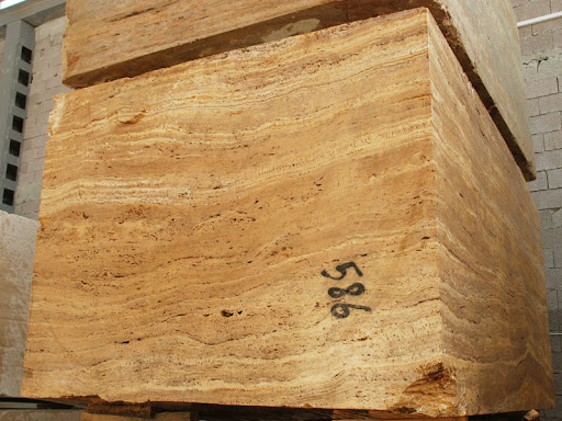 Golden Travertine wall cladding application
