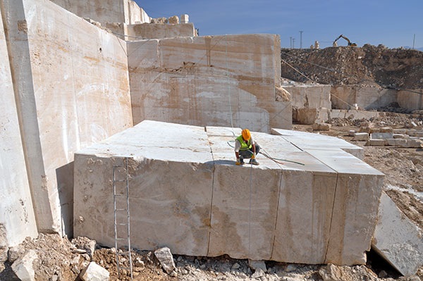 Light Travertine Quarry