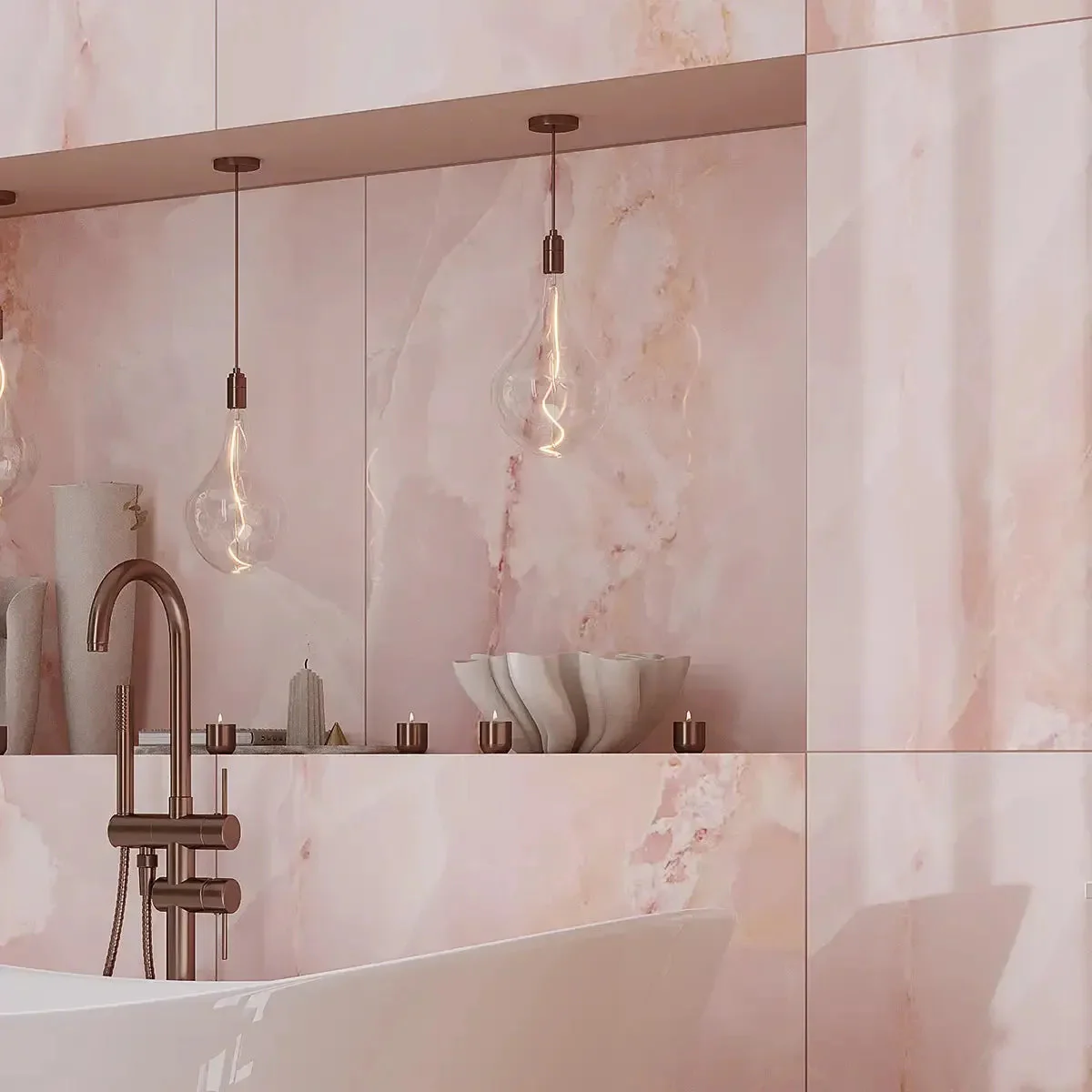 Pink Onyx Countertop Application